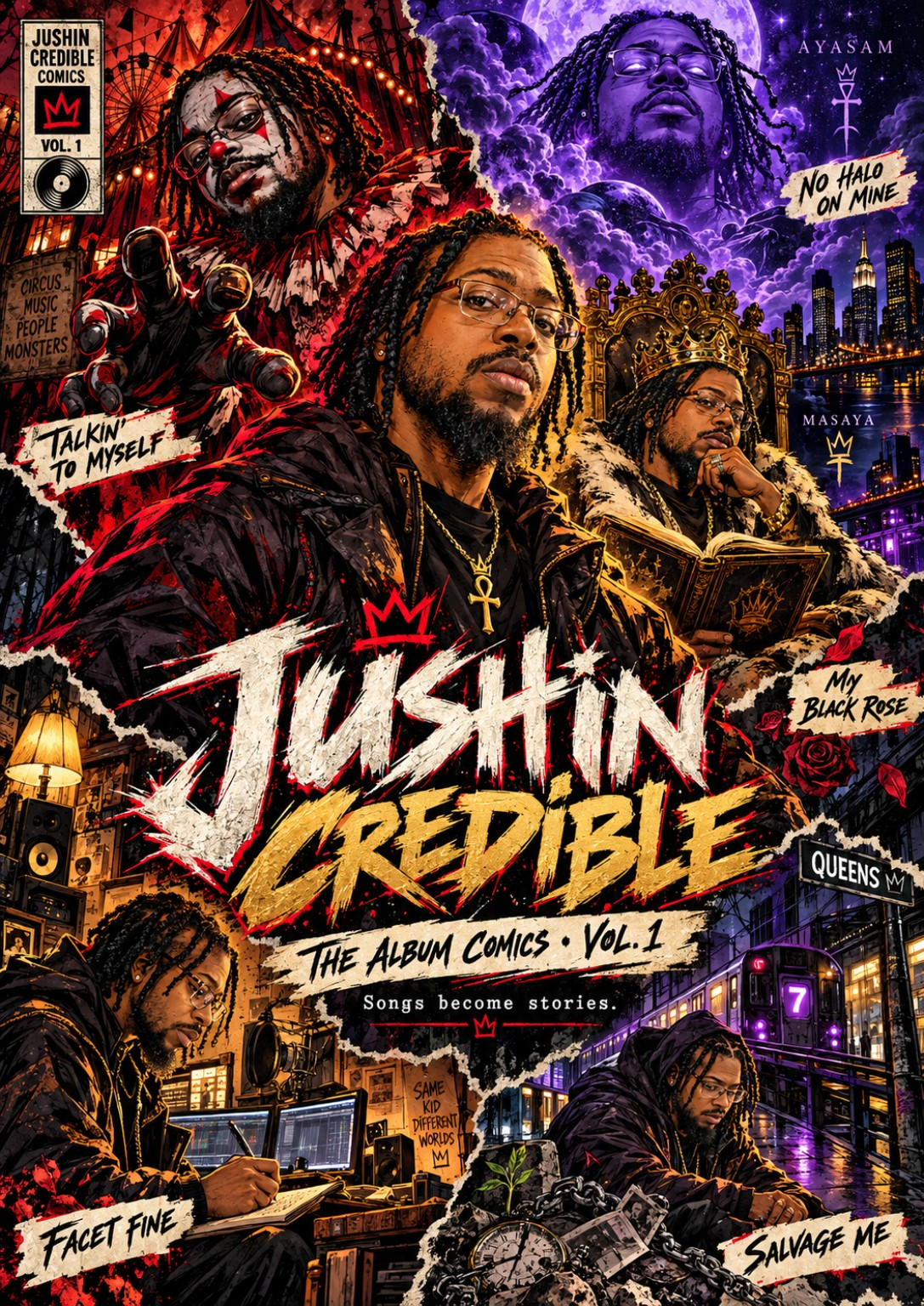 Jushin Credible comic issue cover with purple energy