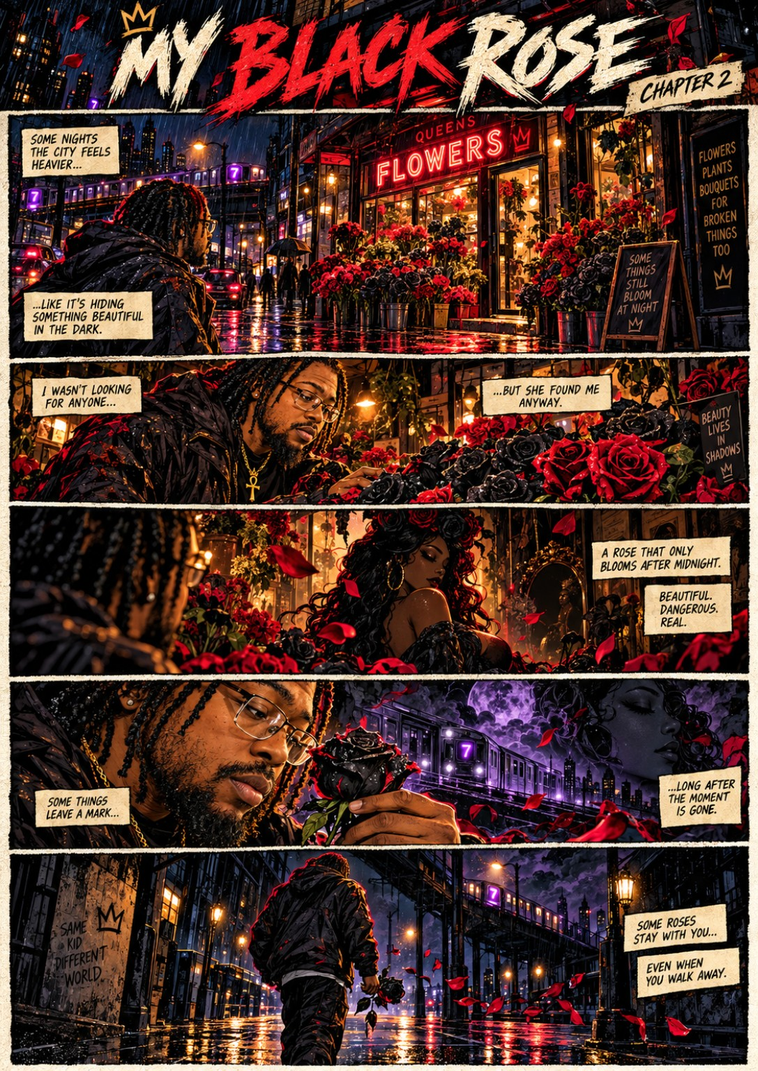 My Black Rose comic page
